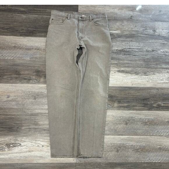 Vintage 90s Levis 550 Gray Mens 34x33 Relaxed Straight Denim Jeans USA Red Tab - Picture 2 of 14